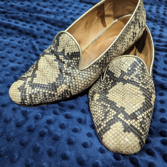 COACH Utopia Snakeskin Leather Loafers Size 8.5 Well Loved (Used) - Picture 6 of 14